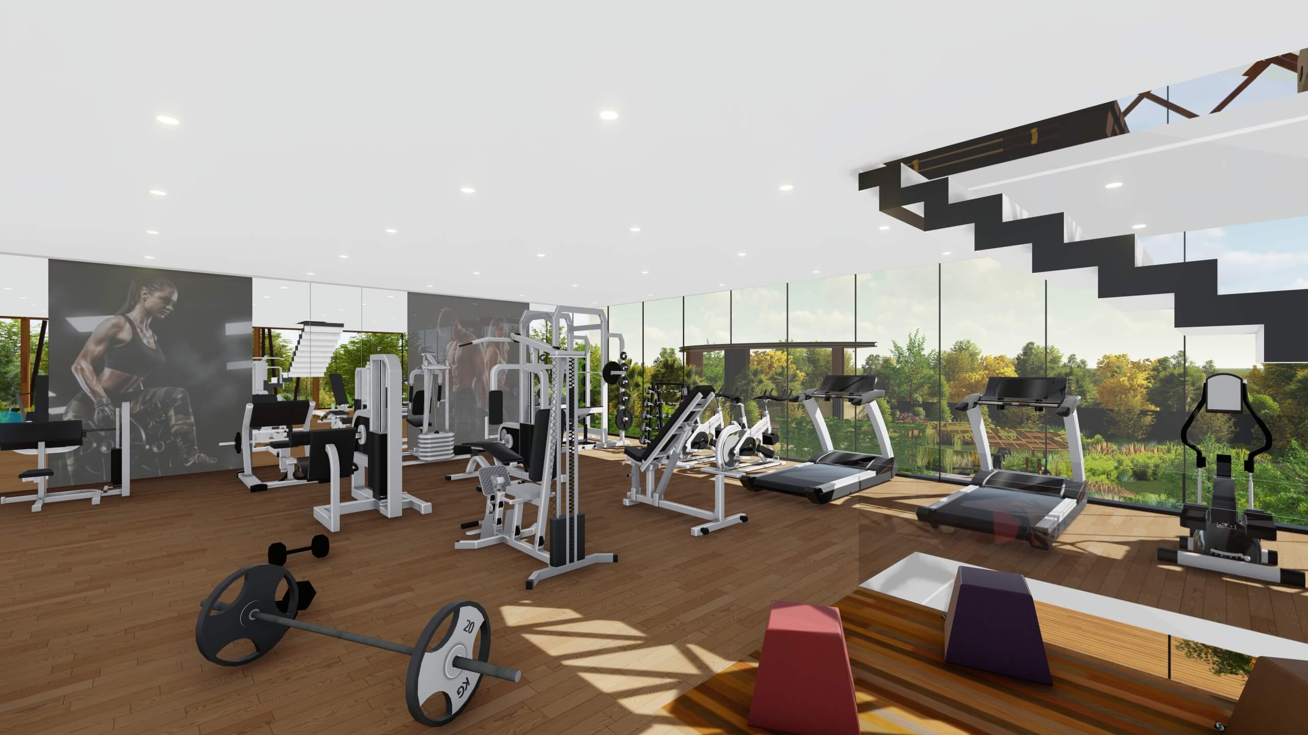 Animated Gym with equipment - Guru Punvaanii