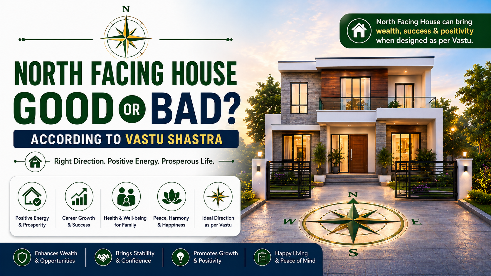 North Facing House Good or Bad? According to Vastu Shastra