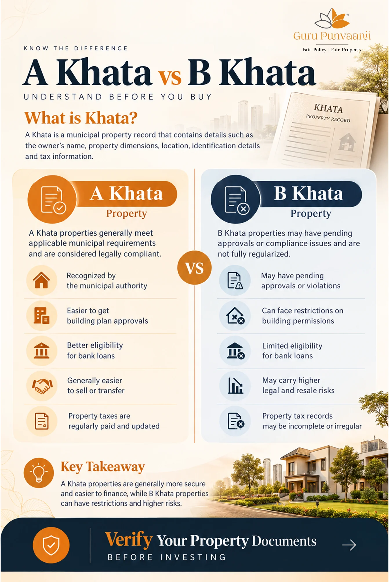 A Khata vs B Khata
