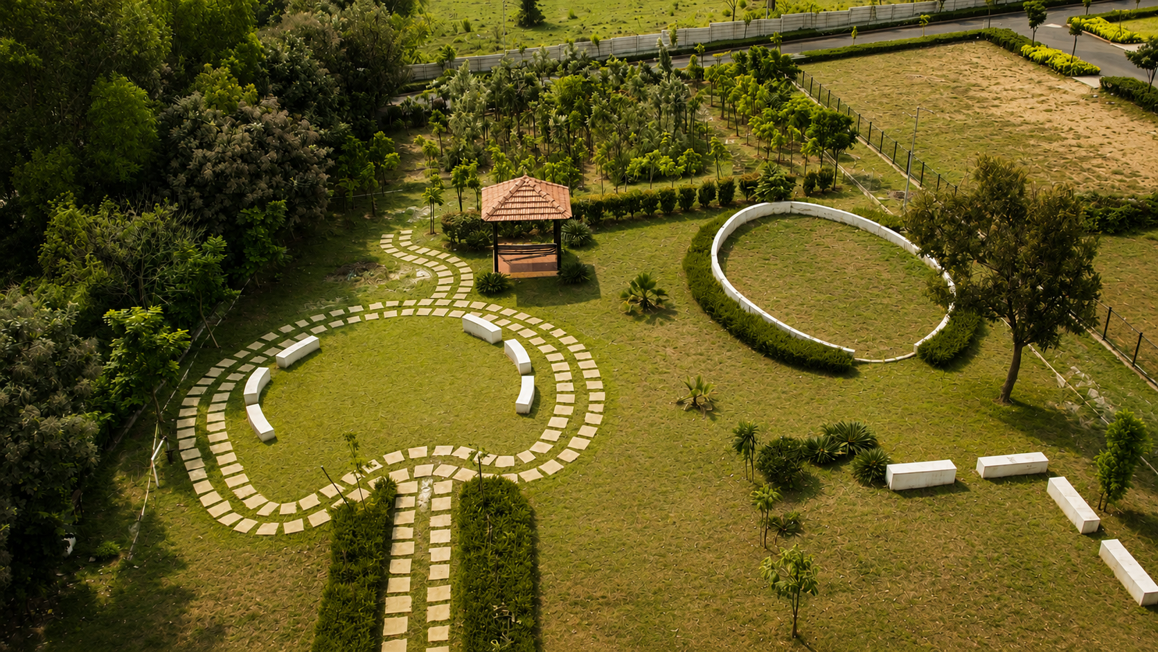 EKA central park with gazebo
