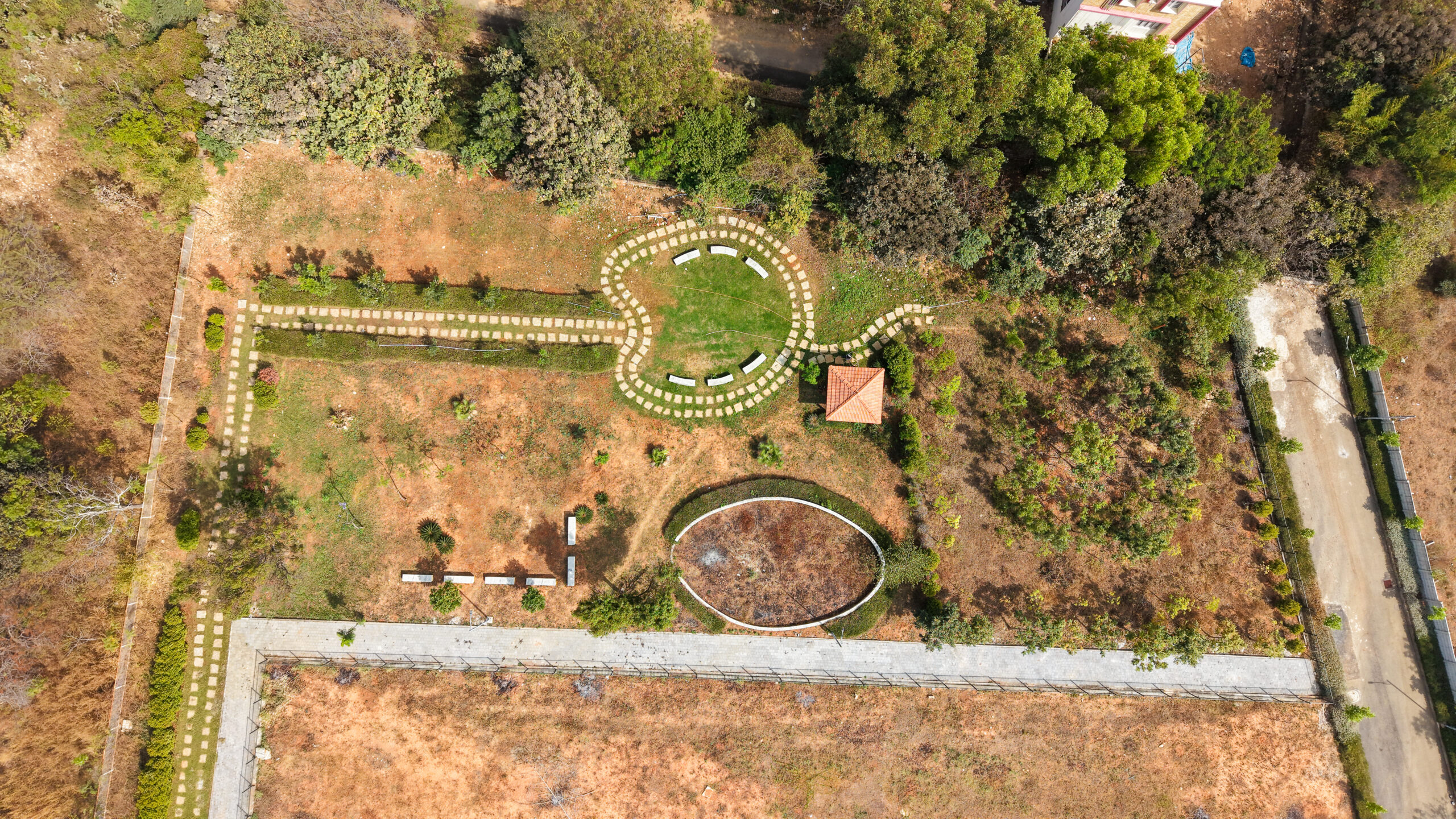 Shyam Residency signature keyhole park aerial
