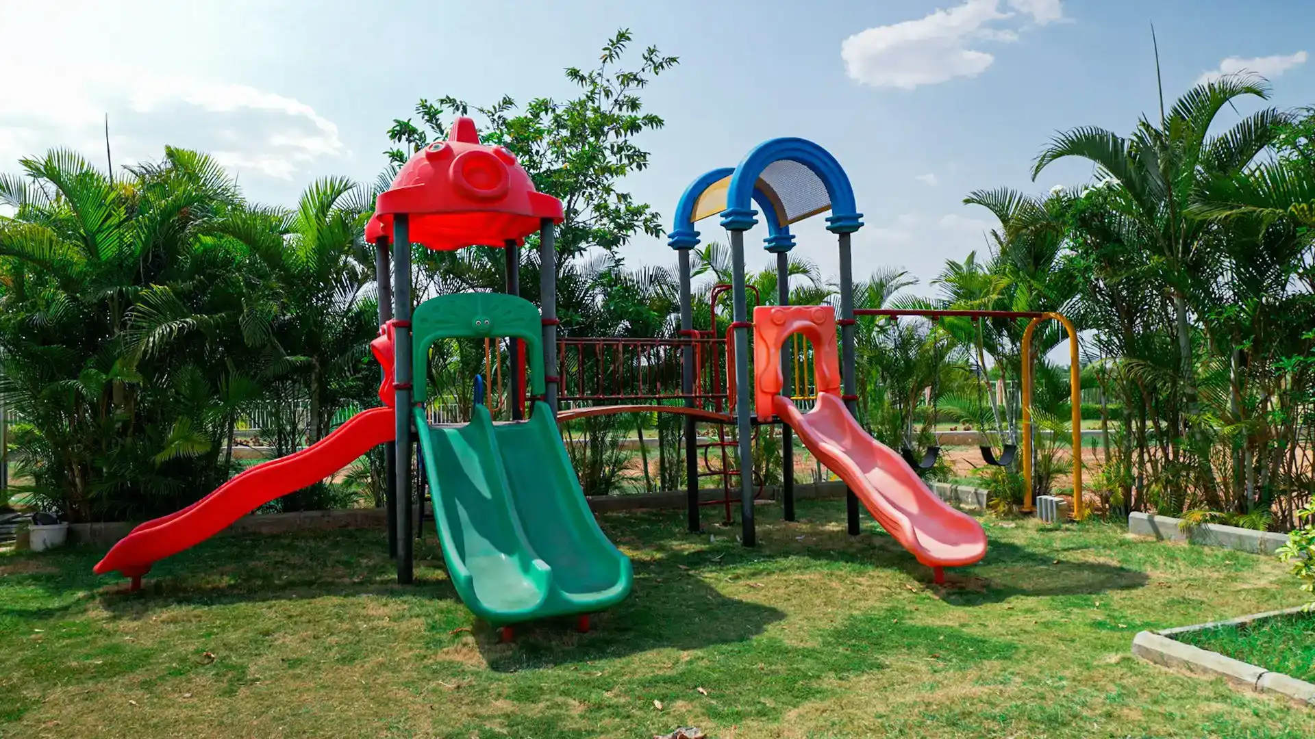 Kids play area at EKA plots in Anekal Bangalore with landscaped outdoor space