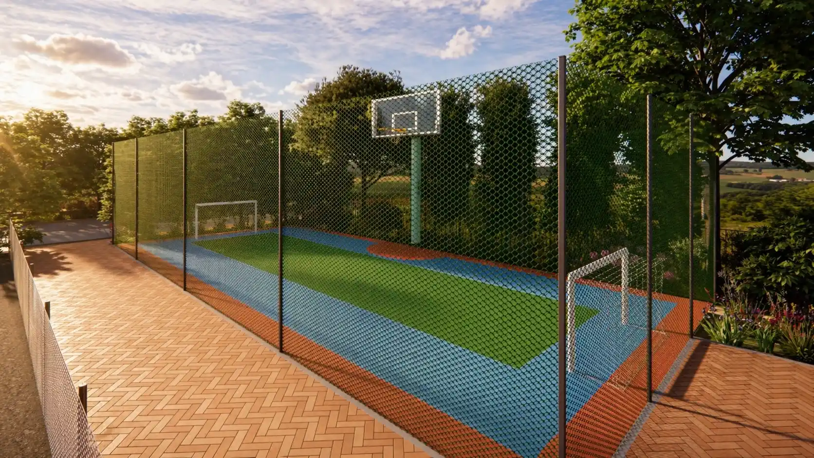 Multipurpose sports court at Ekansh project