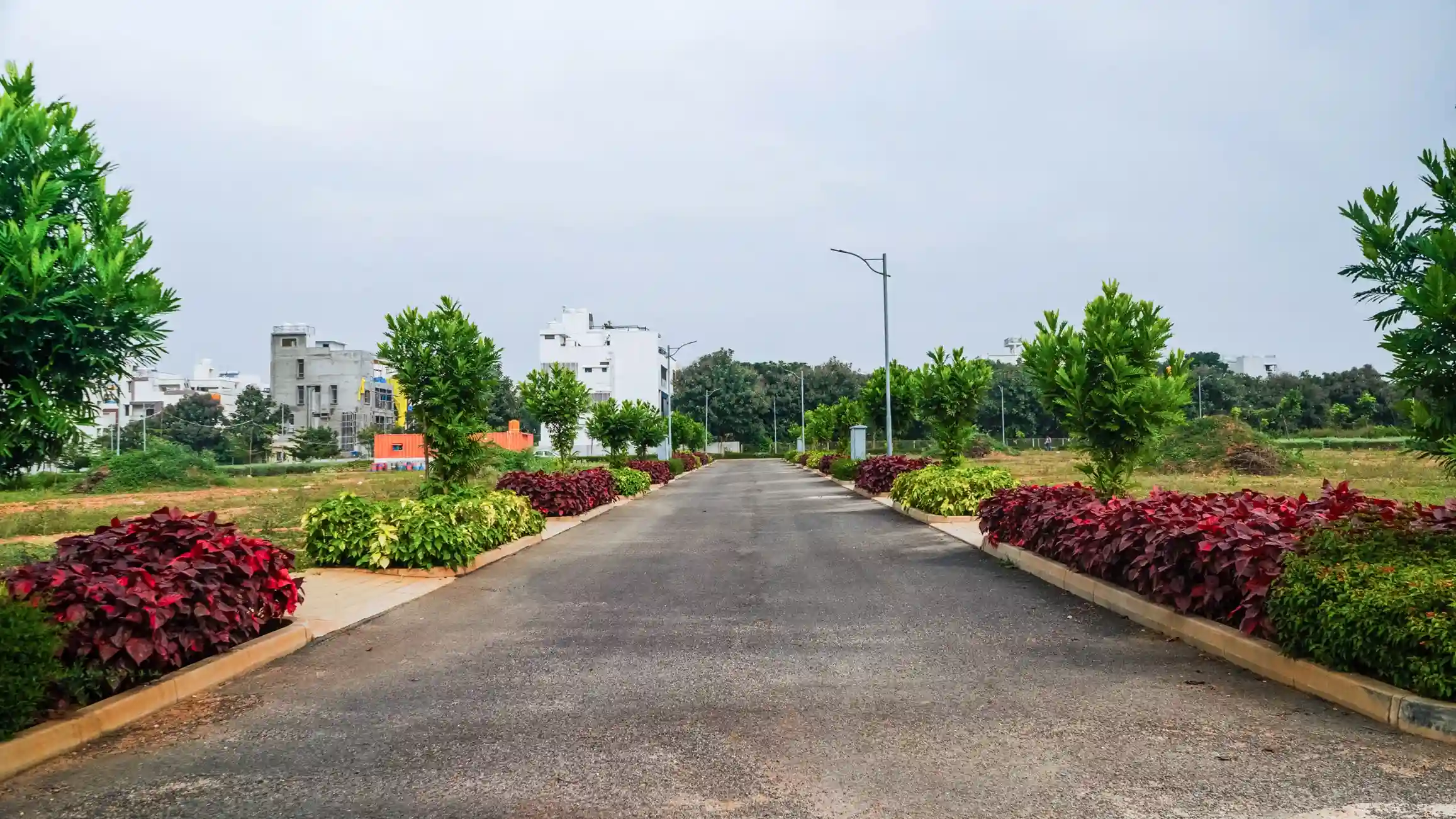 Internal road of sites in Magadi Road Bangalore at Shyam Residency
