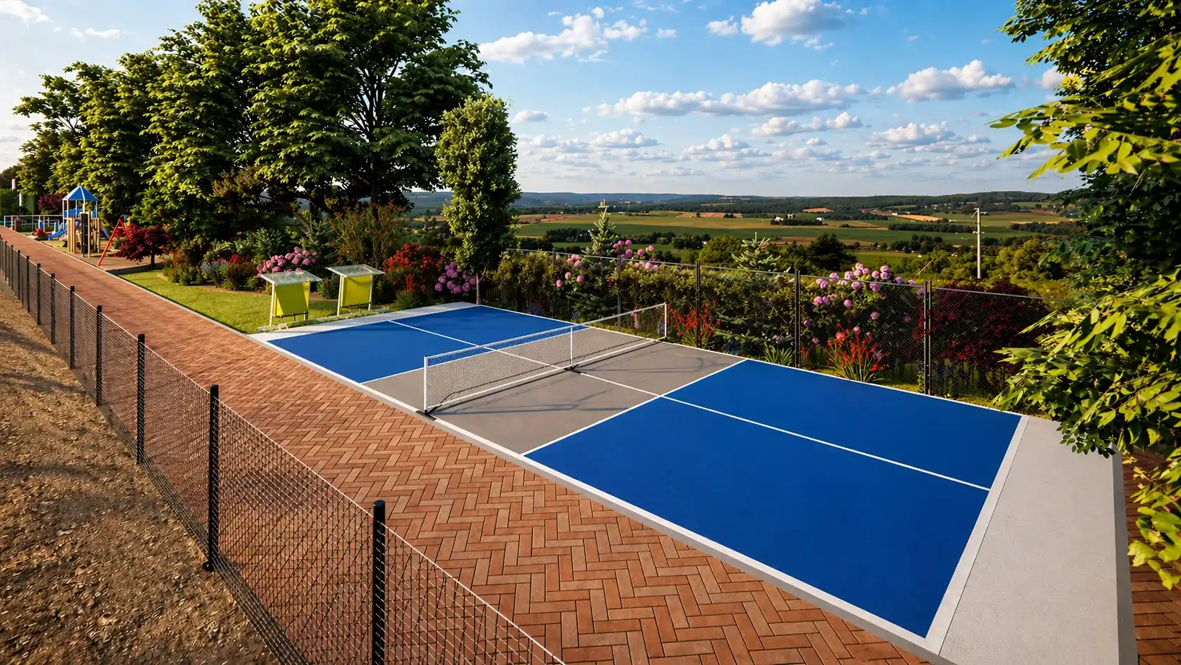 Pickleball court at Ekansh project