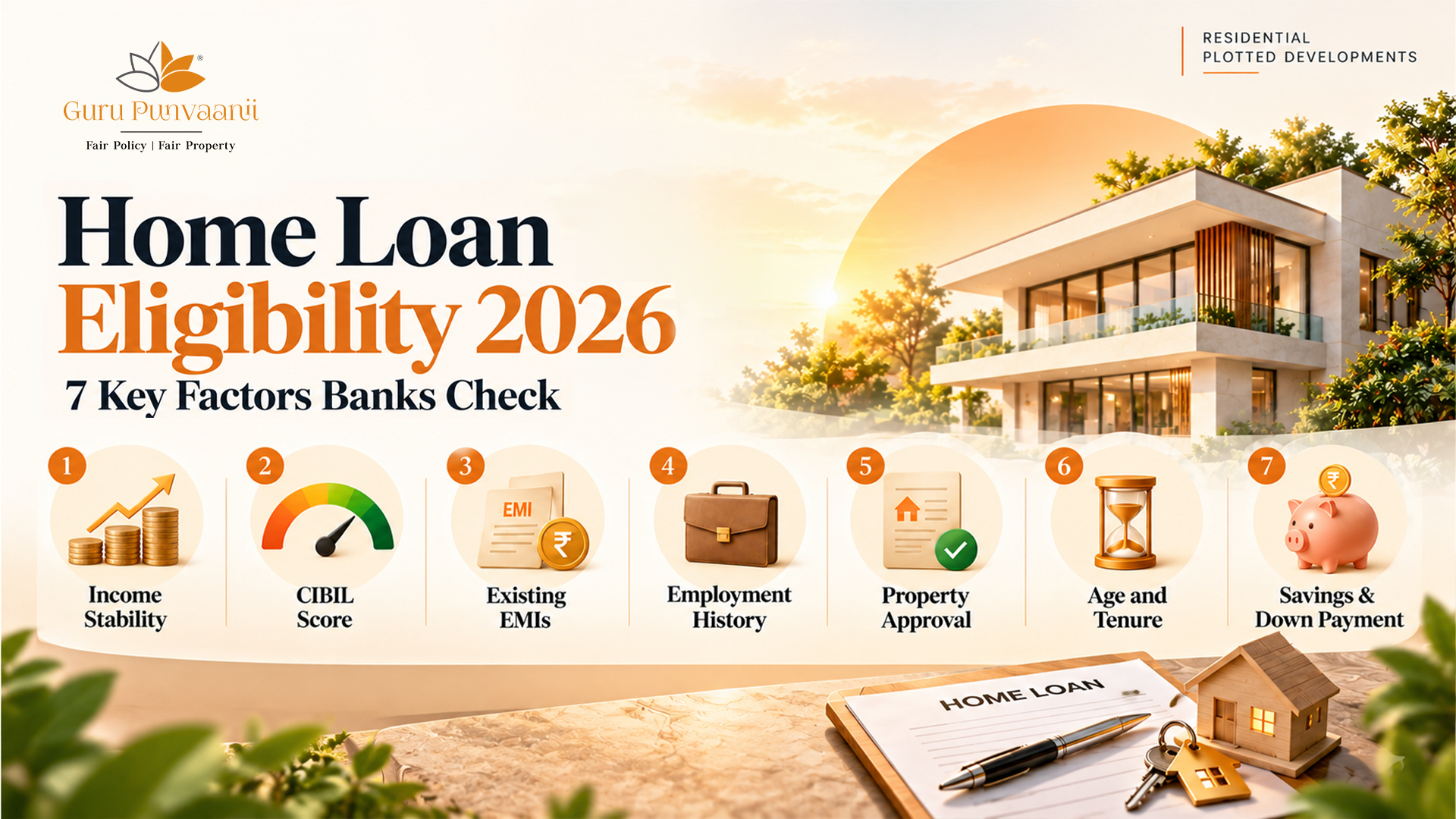 Home loan rule 2026 – 7 key factors affecting home loan eligibility and CIBIL score requirements