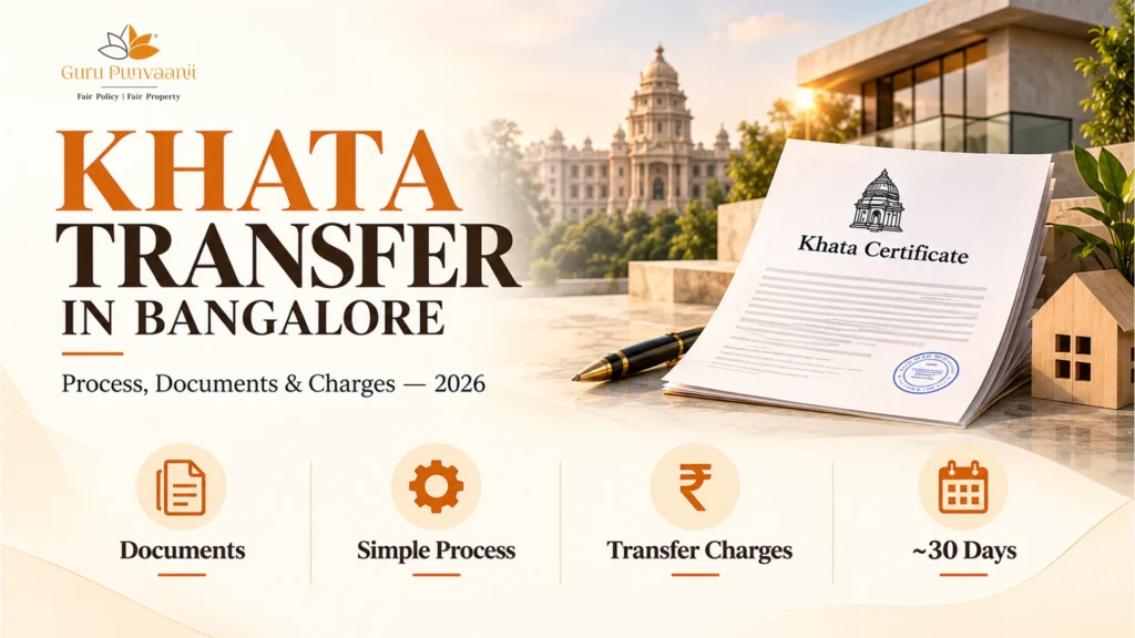 Khata Transfer Application in Bangalore – Process, Documents & Charges 2026