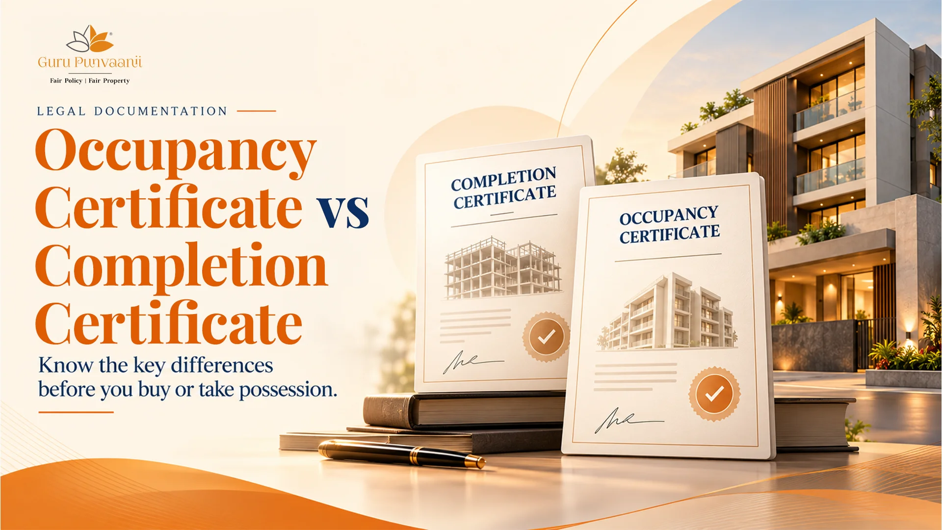 Occupancy Certificate vs Completion Certificate – Key Differences Explained