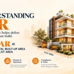 What is FAR in real estate showing floor area ratio and plot area calculation